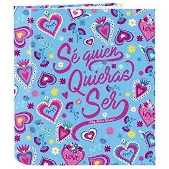 Carpeta Folio Safta 4an Lomo Ancho - VMB Corazones (2036/657)