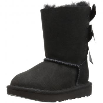 UGG Bailey Bow II Toddler Girls' Black Boot - Size 7T, Gender: Unisex, Sheepskin Classic Boots