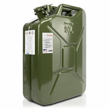 Bidón de Combustible de Metal Verde Oliva 20L con cierre de bayoneta