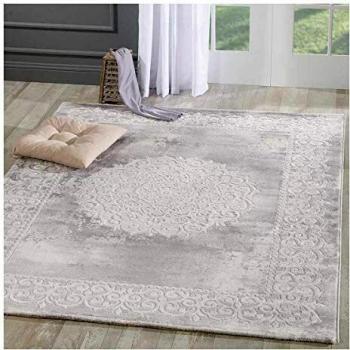 Alfombra oriental gris 120x160 cm con diseño étnico - Un Amor de Tapiz