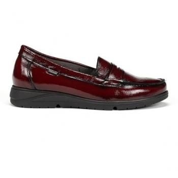 Fluchos STYLL F1835 Mocasín Rojo - Estilo Fresco y Cómodo, Color Burdeos, Talla 36