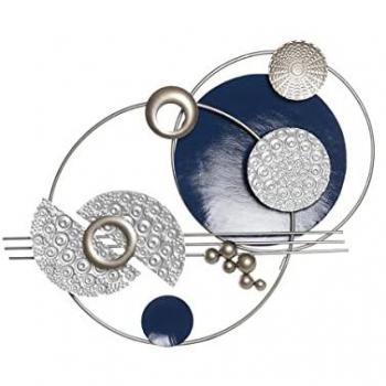 Decoración de Pared DKD Home Decor Gris Azul Metal Moderno (88,3 x 7,6 x 60 cm)
