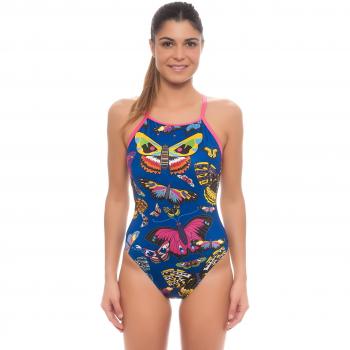 Bañador de natación Turbo Style Butterfly Patrón Relax royal mujer - S