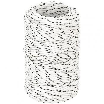 Cuerda trenzada de barco Día y Noche 2 mm x 25 m poliéster blanco