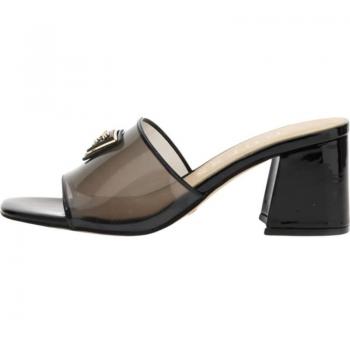 Sandalia Gables Banda Transparente Negra de Mujer GUESS
