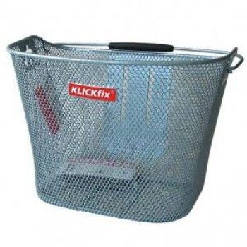 cesta para la RD, Klickfix, plata malla estrecha, s’n adaptador, 16 litros