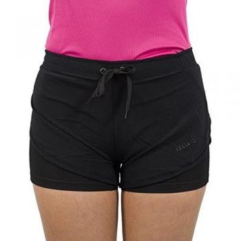Izas Malawi Pantalones Cortos De Running, Mujer, Negro/Negro, L