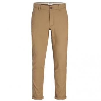 Jack & Jones Slim Fit Chino Pants 'MARCO FURY' with Back Pockets, Size 30/32 - Men's - Beige
