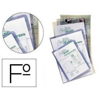 Carpeta dossier uñero Saro PVC folio 280 mc transparente