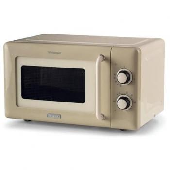 Microondas Ariete Vintage 800W, 20L, 6 niveles de cocción, Timer, Beige