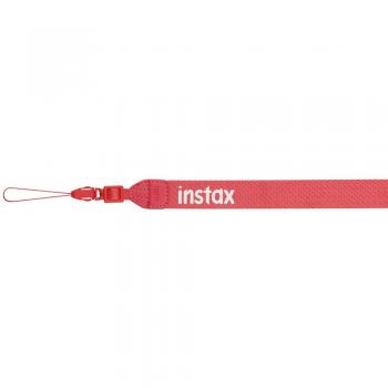 Cinturón de cámara Fujifilm Instax rojo con diseño ergonómico y ajustable