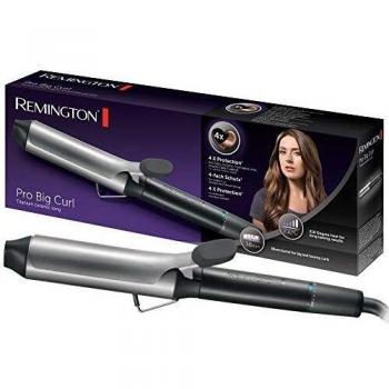 Remington Pro Big Curl CI5538 - Rizador de Pelo, Cerámica y Titanio, Pinza de Pelo de 38 mm, Negro