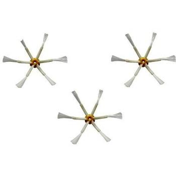 MIRTUX Pack 3 cepillos Laterales de 6 aspas compatibles con Roomba Series 500, 600 y 700