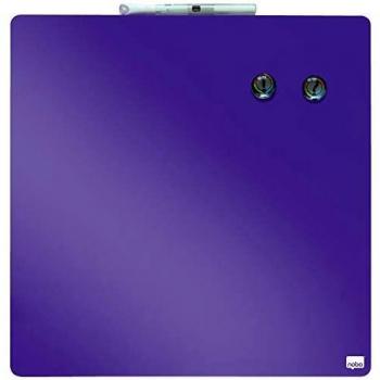 Nobo Pizarra Magnética Pequeña de Color, Sin Marco, Borrado en Seco, Fácil de Limpiar, Aptas Para Uso En Pared, Casa y Oficina, 360 x 360 mm, Morado, 1903897