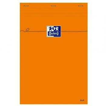 Bloc de Notas Oxford A4 Cuadriculado 80g, 160 Páginas, Color Naranja