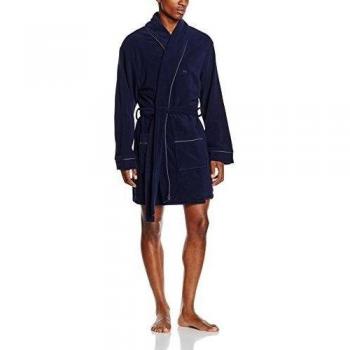 Hom Stephan Robe de Chambre Courte Polaire, Traje de Baño para Hombre, Azul