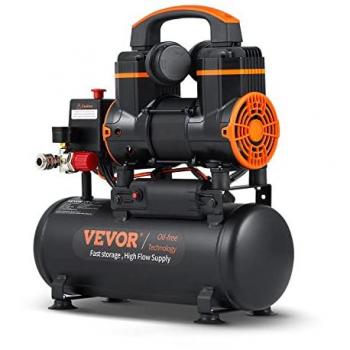 VEVOR 900W Portable Oil-Free Air Compressor, 8L Tank, 70dB, 2800RPM