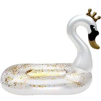 Bigbuy Outdoor 8422259655138 S1124827 Figura Hinchable para Piscina Swan, Blanco
