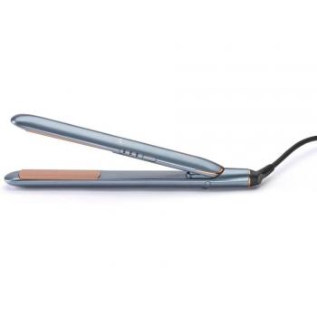 Plancha de Pelo BaByliss Denim Luxe ST251PE, Cerámica, 3 Temperaturas (180°C-235°C), Calentamiento Rápido, Multivoltaje, Apagado Automático, Azul
