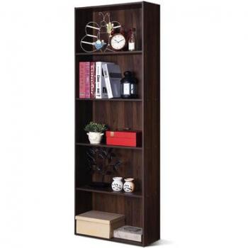5-Shelf Multi-Functional Wood Bookcase for Home Office