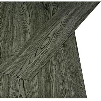 vidaXL Lamas para Suelo PVC Autoadhesivas Losetas Vinilo Decoración Interior Metarial Construcción Bricolaje Hogar 4,46 m² 3 mm Gris