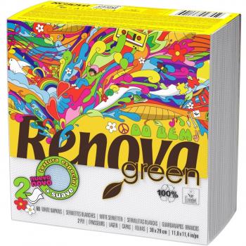 Renova Servilletas de papel Servilleta Renovagreen Blanca Ecológica - 60 servilletas
