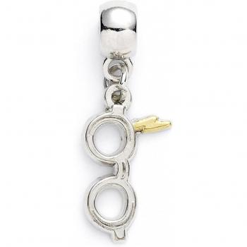 Colgante Charm Harry Potter Rayo y Gafas Plateado Metálico