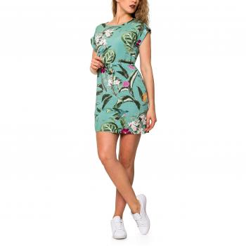 Vero Moda Vmsimply Easy SS Short Dress Vestido, AOP: Tropicana/Wasabi, 38