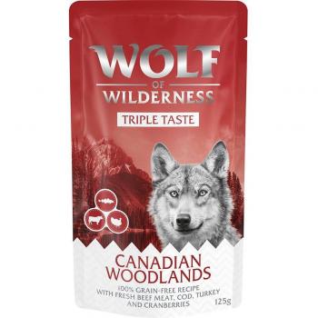 Wolf of Wilderness Triple Taste 12 x 125 g - Canadian Woodlands