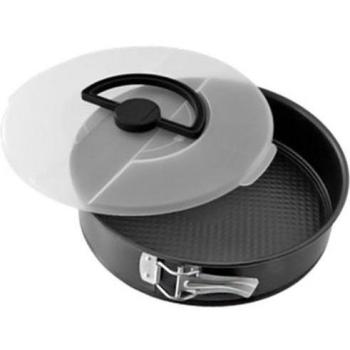 Zenker 7902 Spring forma con tapa Special to go, diámetro 26 cm, acero inoxidable, Negro, 26 x 26 x 6,5 cm