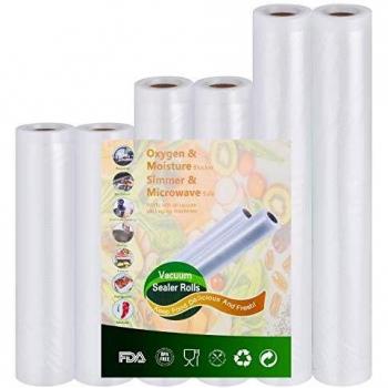 Vacío-Rollos para almacenaje-Alimentos Sous-Vide Cocina aprobación - 6 rolls 15x300cm y 20x300cm y 28x300cm de la FDA y BPA Free