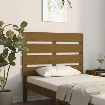 Cabecero de madera maciza de pino marrón 75x3x80 cm