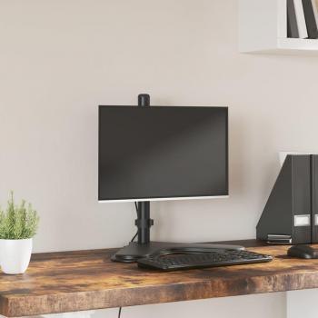 Soporte para Monitor Ajustable de Acero Negro con VESA 75/100 mm, disponible en modelos Individual, Doble y Dual