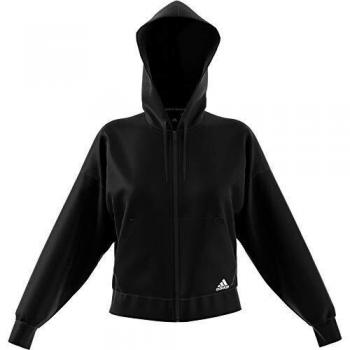 adidas W Mh 3s Dk HD Sudadera, Mujer, Black/White, XL