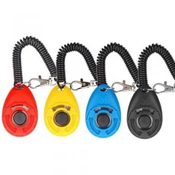 Diyife Clicker para Adiestramiento Perro, 4 Piezas, Multicolor con Correa para la Muñeca para Perro Gato Caballo