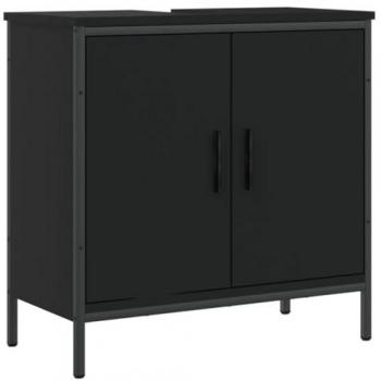 Mueble de lavabo de baño negro 60x30x60 cm madera multicapa vidaXL