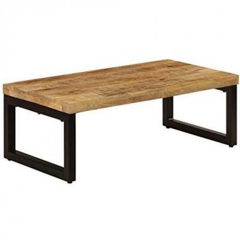 vidaXL Coffee Table 100x50x35 cm Solid Mango Wood and Steel