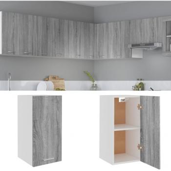 Armario colgante de madera contrachapada gris Sonoma 29,5x31x60 cm