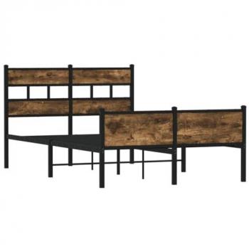 Cama Solar sin Colchón 120x190 cm en Aglomerado Humo Roble