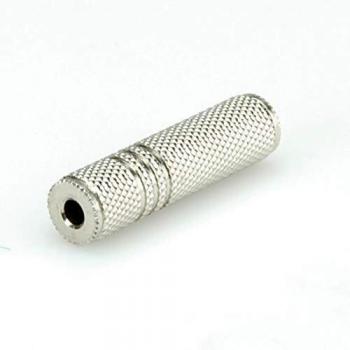 Adaptador de Audio Roline 3.5 mm Stereo Femenino a Femenino (Buchse/Buchse) - Plata