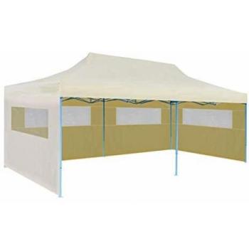 vidaXL Carpa de Jardín para Eventos Acero y Poliéster Crema Tienda de Fiesta