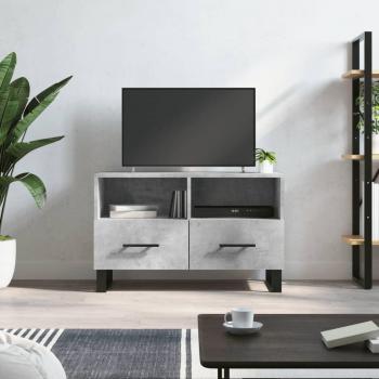 Mueble para TV de madera contrachapada 80x36x50 cm en color gris hormigón