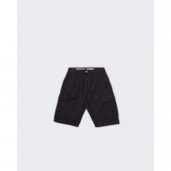 Alpha Industries Black Cargo Bermuda Shorts for Men