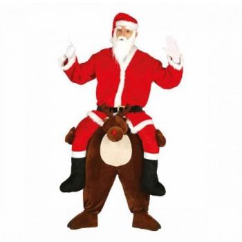 Disfraz de Papá Noel a hombros de Reno para adultos - CARRY ME A CUESTAS RENO FIESTAS GUIRCA S.L