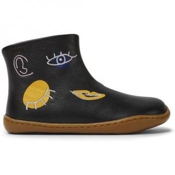 Camper K900216-003 - Botines de niña en piel color negro