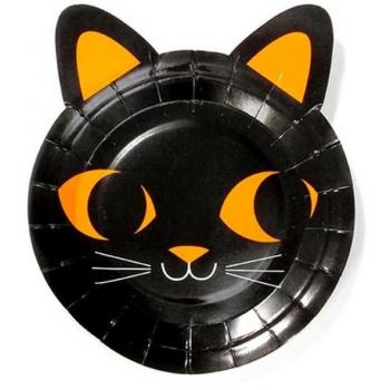 Pack de 6 Platos Gato negro
