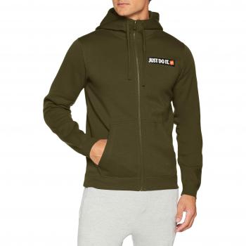 Nike M NSW HBR Hoodie FZ FLC, Sudadera para Hombre, Hombre, 928703 395, Olive Canvas, Medium