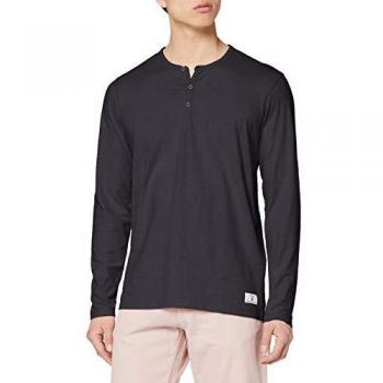 JACK & JONES Jprclarke Bla. tee LS Granddad Camisa, Dark Navy, XX-Large para Hombre