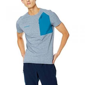 Mammut Camiseta Crashiano Pocket Hombre, Wing Teal Melange/Sapphire, M