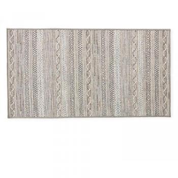 Alfombra rectangular de polipropileno 80x150 cm color gris